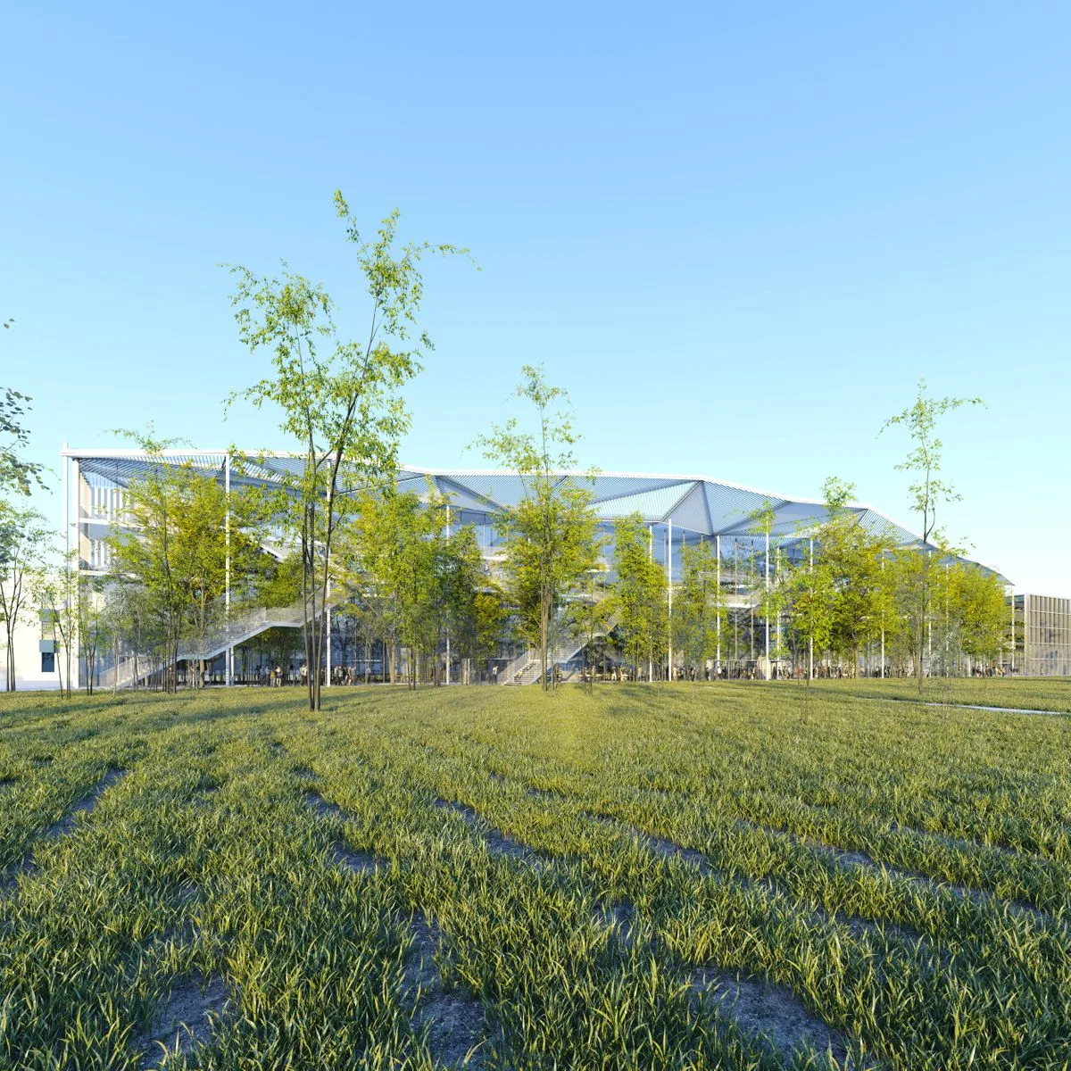 Bâtiment d'Enseignements Mutualisés, Saclay, France — vue 4 — OXO Architectes
