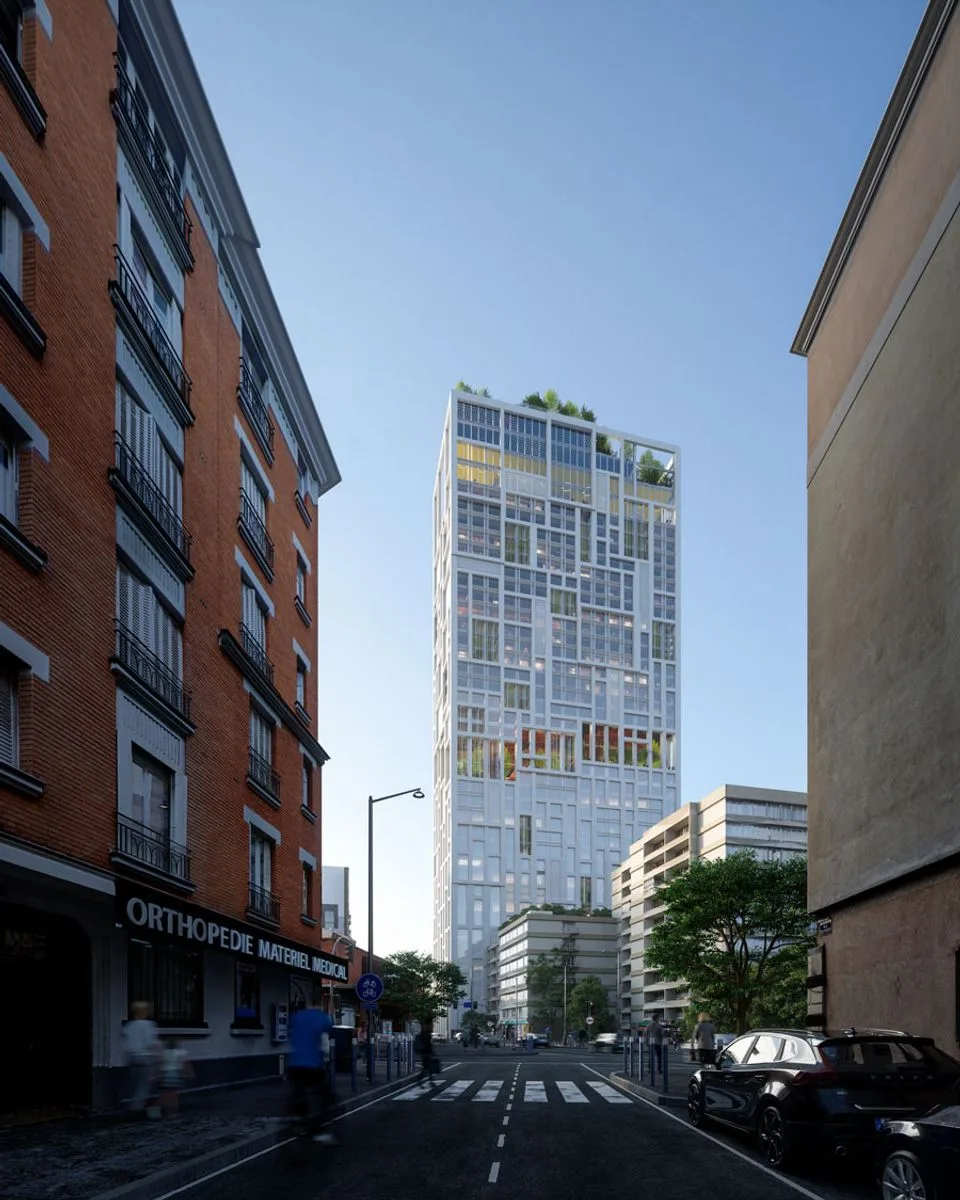 Tour Grand Angle, logements à Aubervilliers, France — OXO Architectes