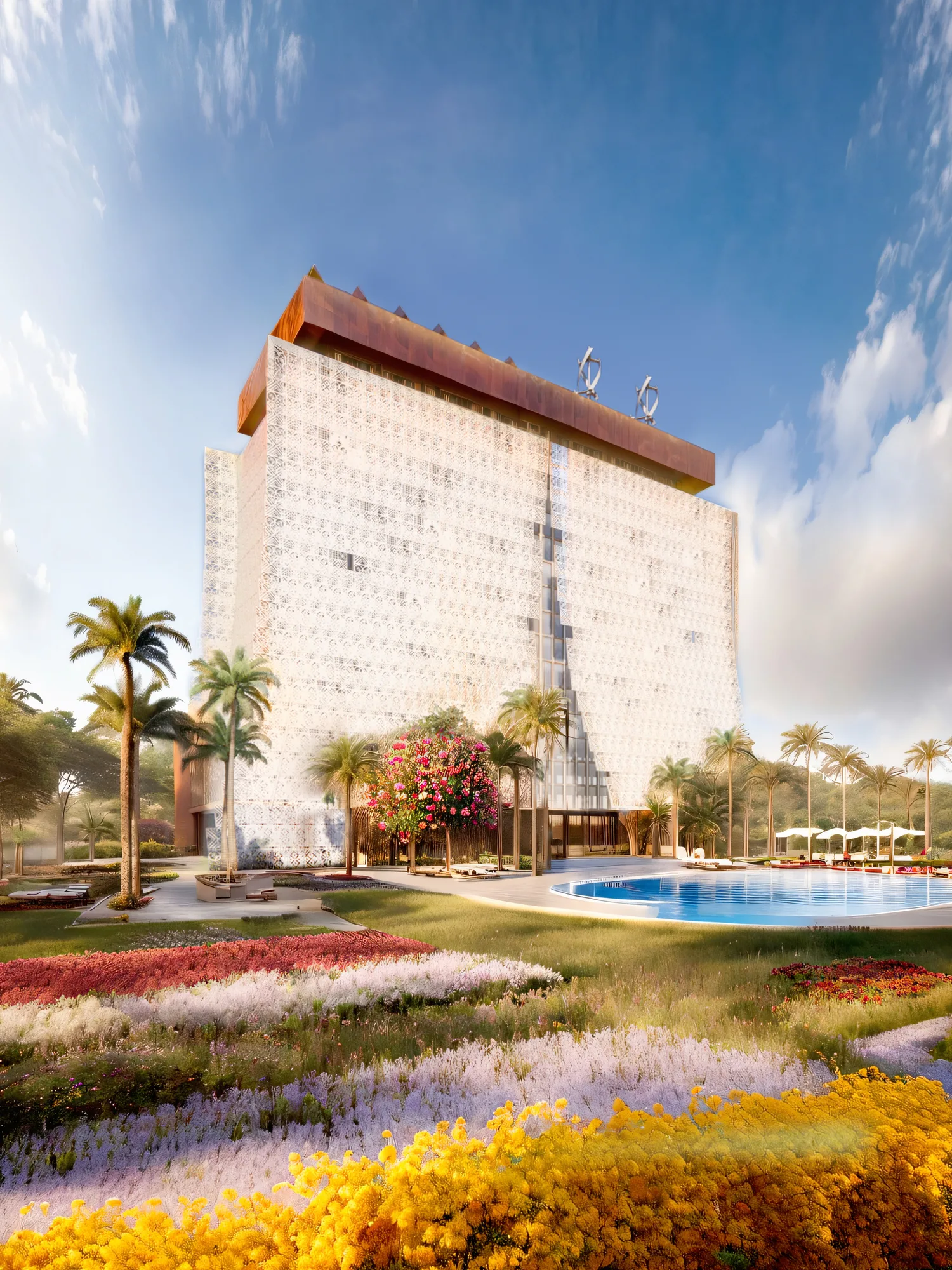 Hôtel Bamako, Bamako, Mali — vue 3 — OXO Architectes