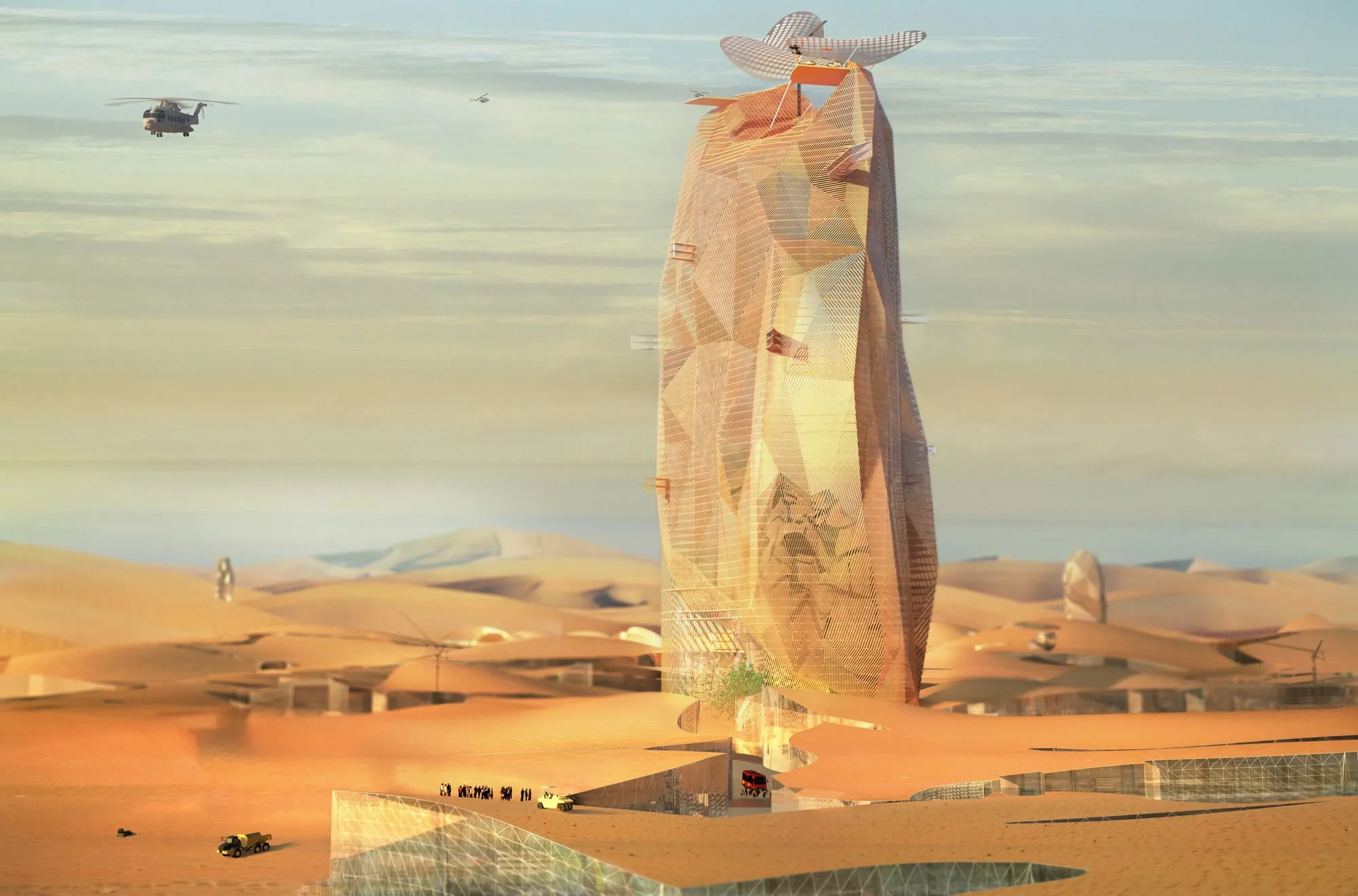 City Sand, Sahara, Maroc — vue 6 — OXO Architectes