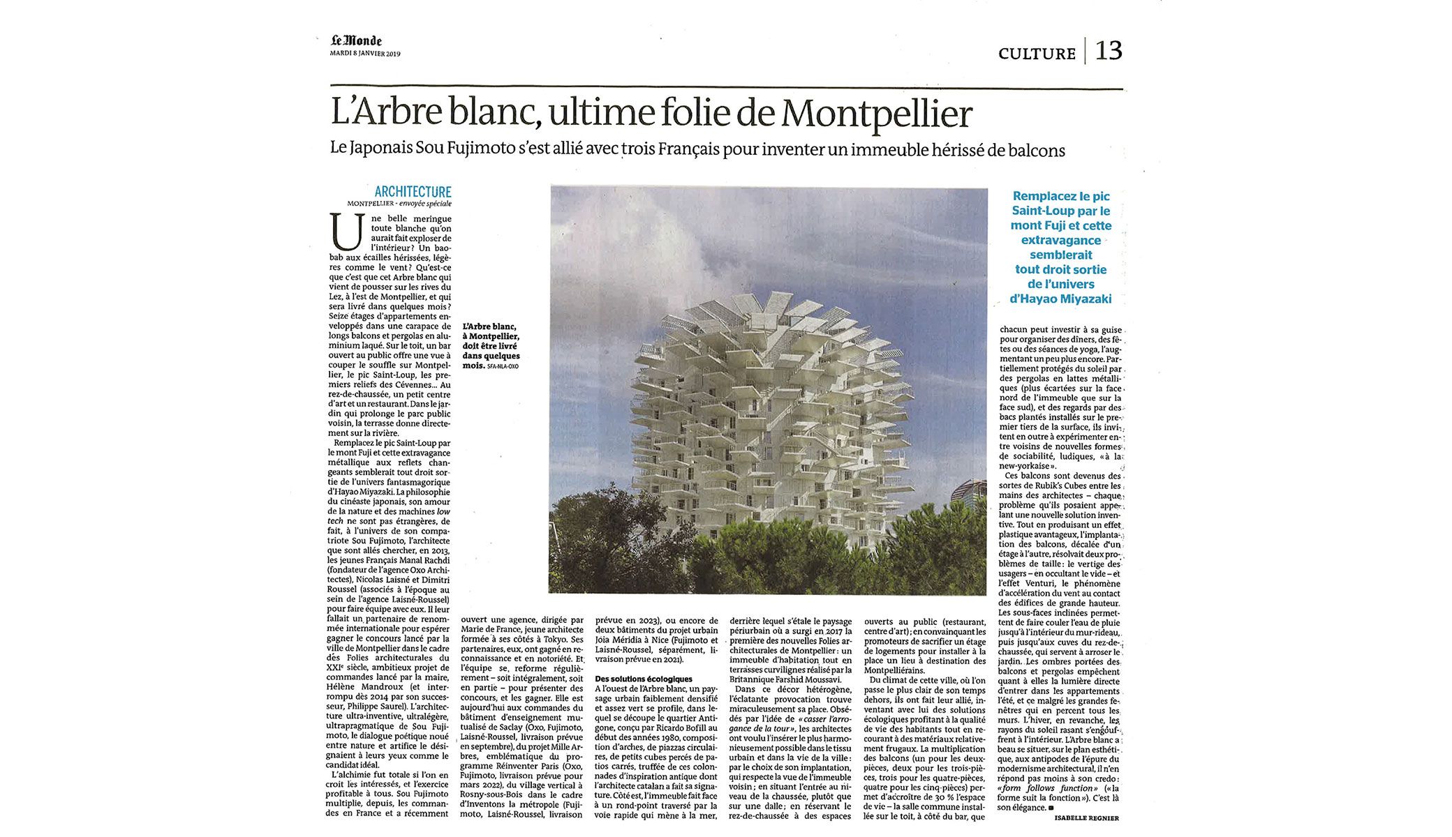 LE MONDE: L'Arbre Blanc, Montpellier's ultimate folly