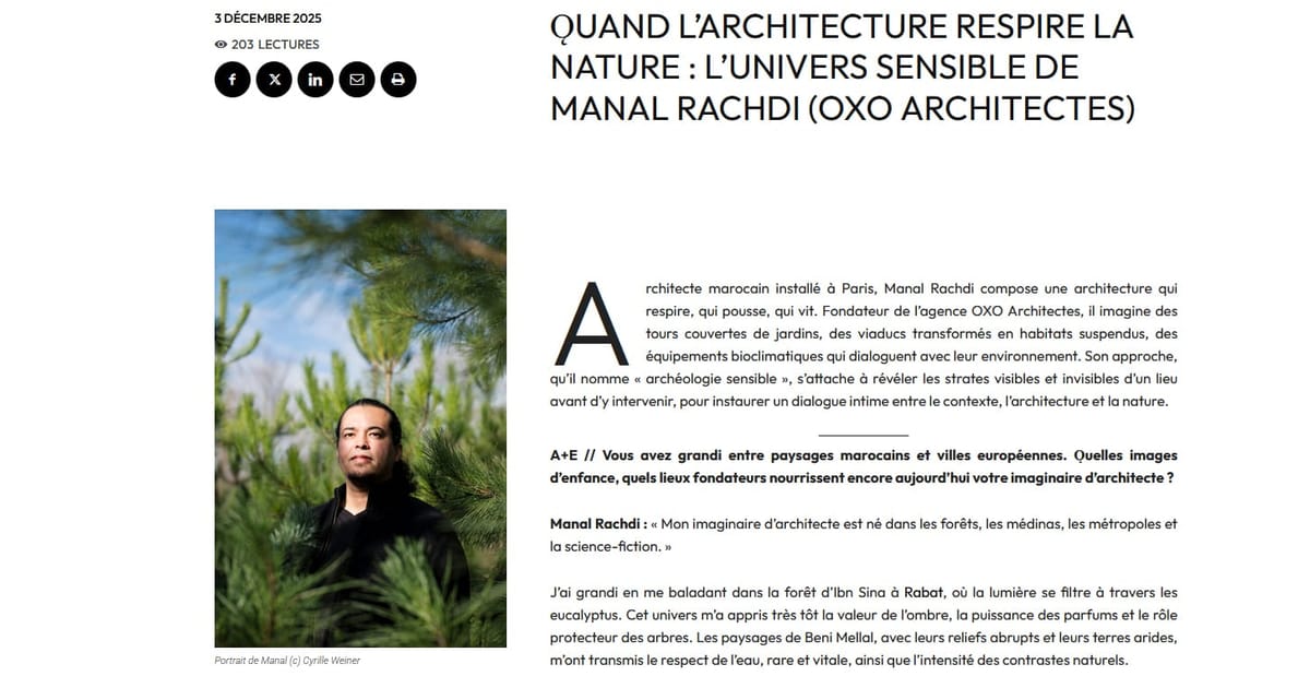 A+E Magazine, L'archéologie sensible de Manal Rachdi