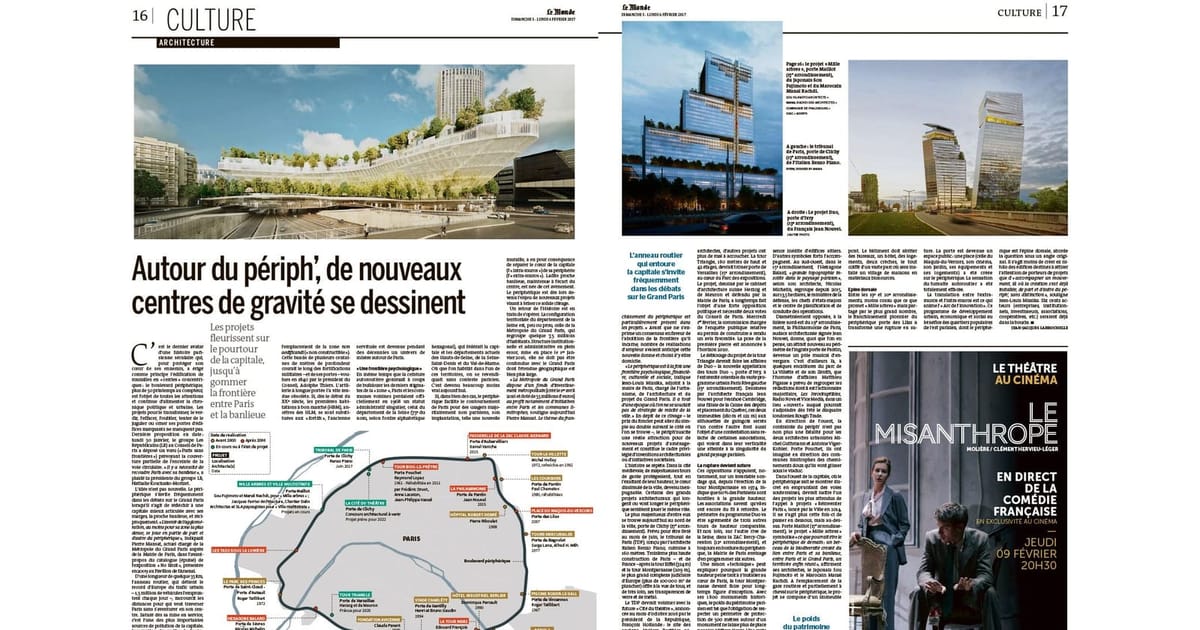 LE MONDE : Autour du périph, de nouveaux centres de gravité se dessinent