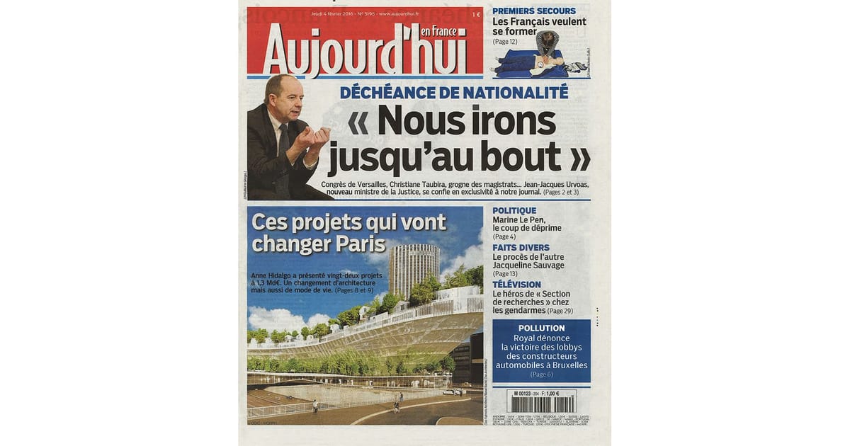 AUJOURD'HUI EN FRANCE : Ces projets qui vont changer Paris
