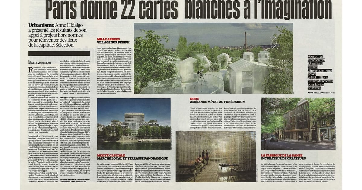 LIBÉRATION : Paris donne 22 cartes blanches à l'imagination