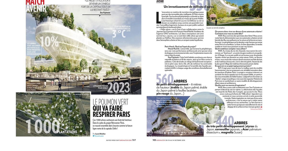 PARIS MATCH : Le poumon vert qui va faire respirer Paris
