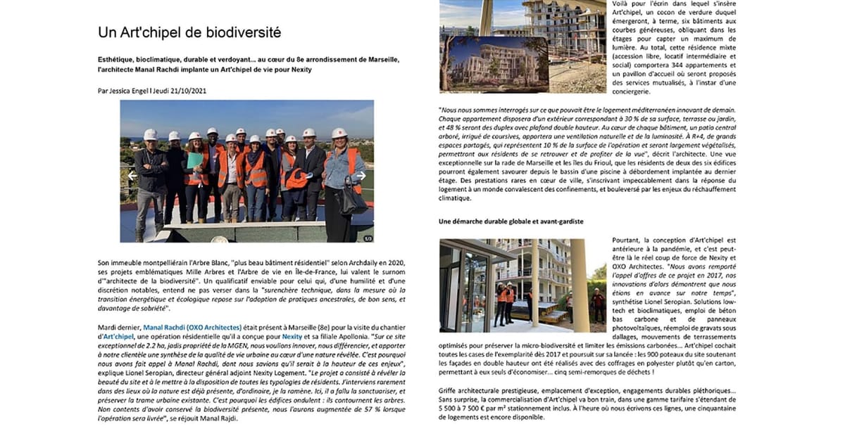 LA PROVENCE : Un Art'chipel de biodiversité