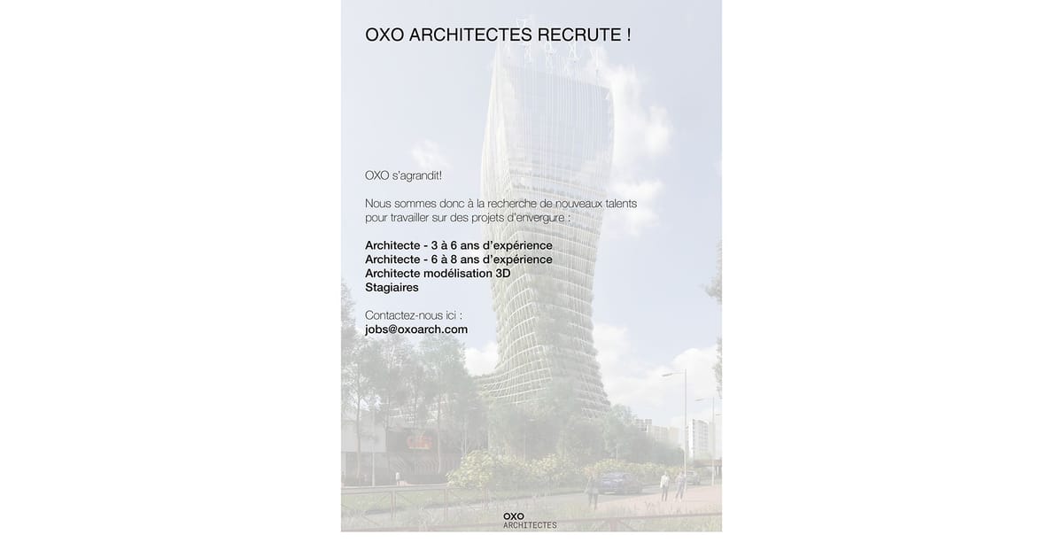 OXO Architectes recrute !